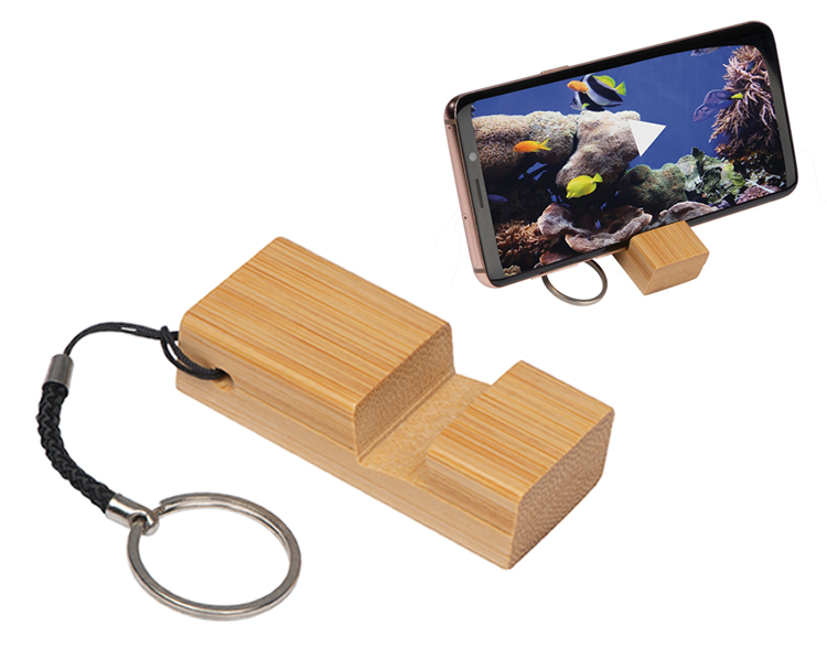 MP-LLMA04 - Llavero Bambu con Soporte para Celular