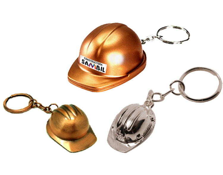 Llavero metalico modelo casco