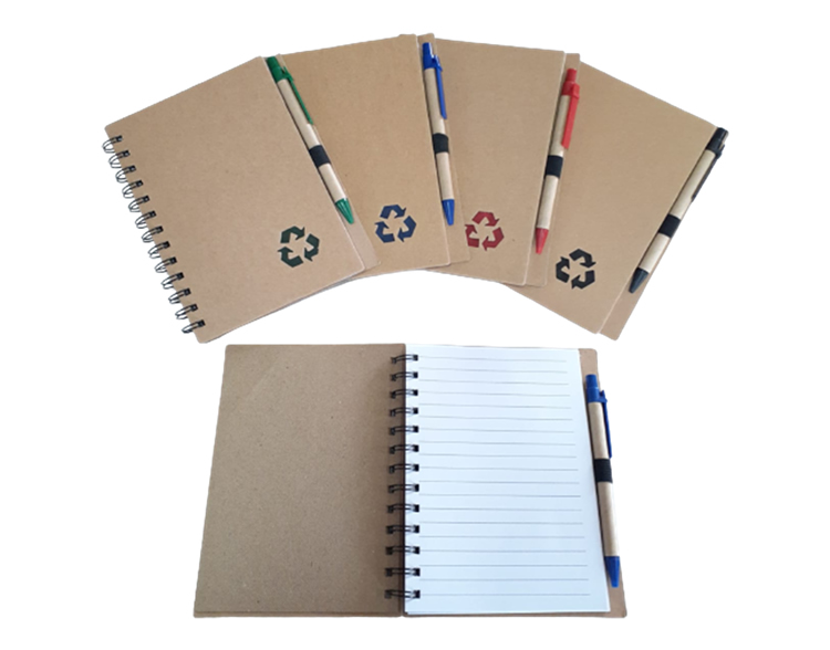 MP-CLE022 - Libreta Ecologica Troquelada con Lapicero 13 X 18