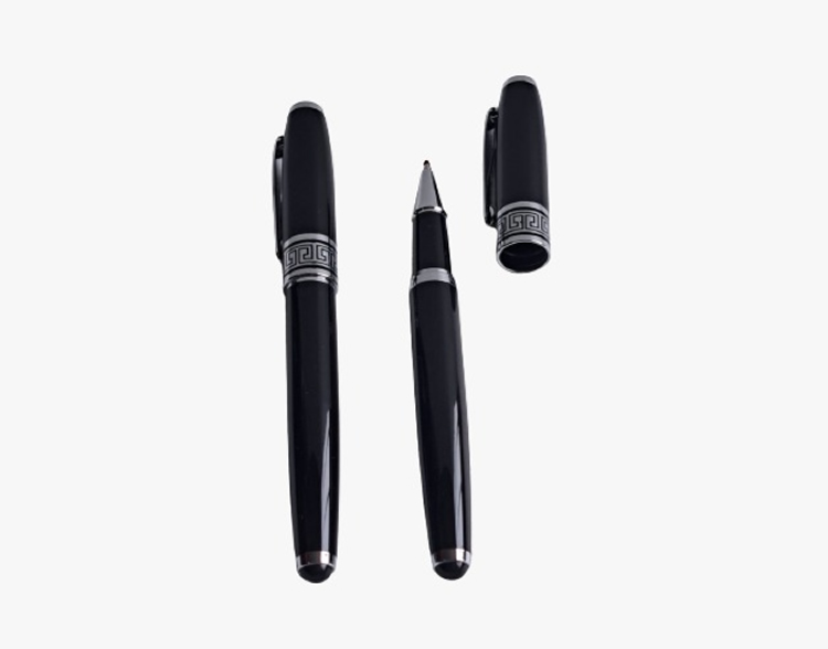 MP-LPM028 - Lapicero Metalico Negro Tinta Liquida