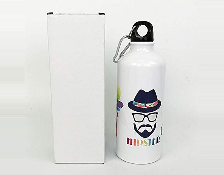 MP-TTM008 - Tomatodo Metalico Blanco de Aluminio con Arnes para Sublimar de 600 ML