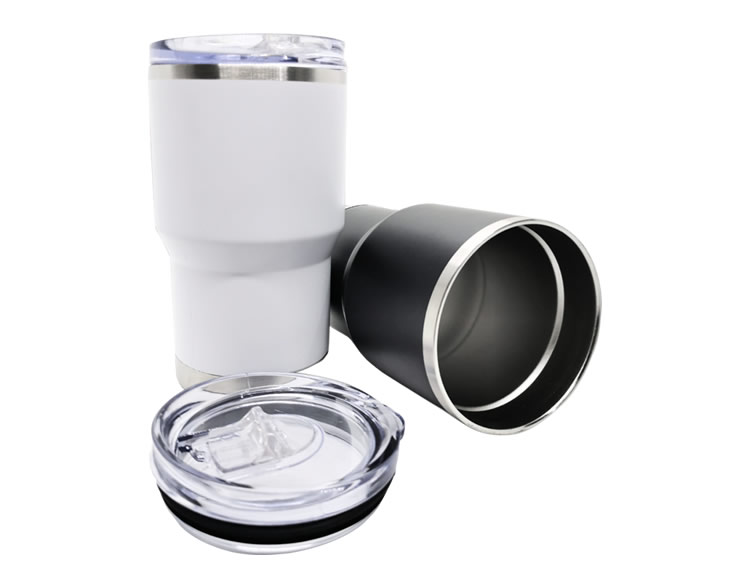 Mug Acero Inoxidable con Tapa Acrilica 350 ML