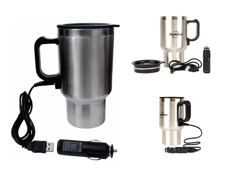 Mug Metalico 450 ML con Conexion USB