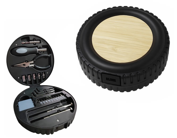 Set de Herramientas en Forma de Llanta con Bambu X 24 Piezas