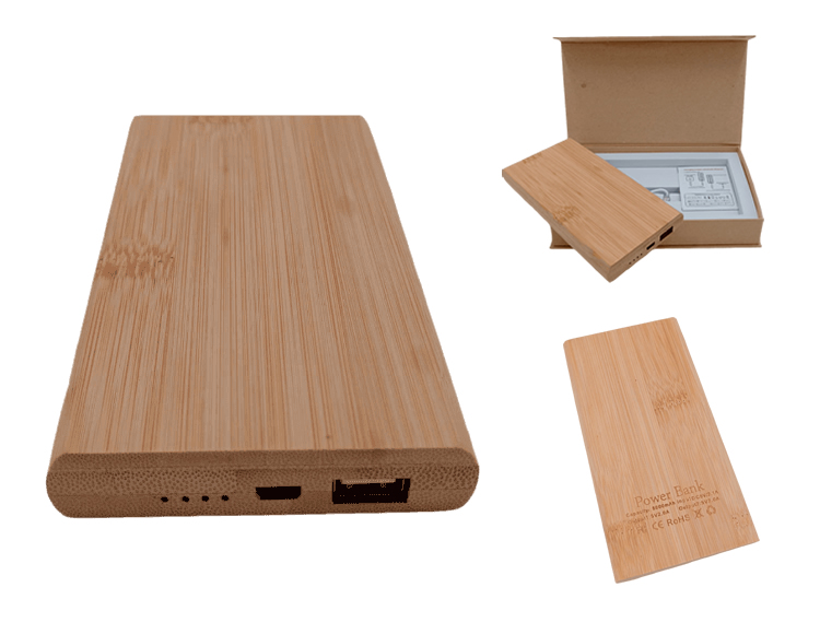 MP-TPW006 - Power Bank Ecologico Bambu 8000 mAh