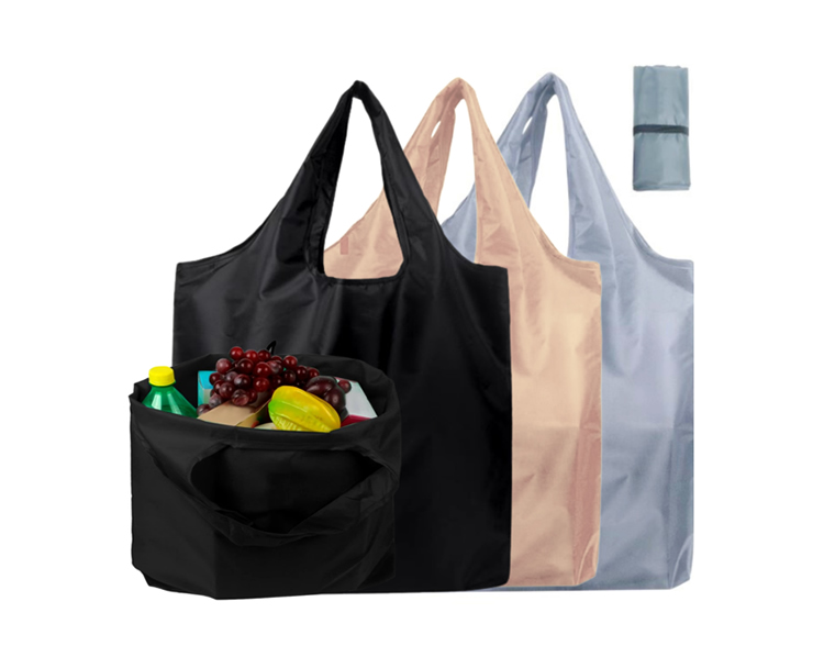 Bolsa Ecologica de Nylon con Fuelle y Asas de 39 x 40 x 9