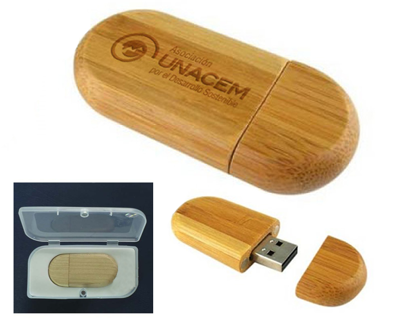 APUS905 - USB 8GB MADERA CON TAPA, TIPO LLAVERO