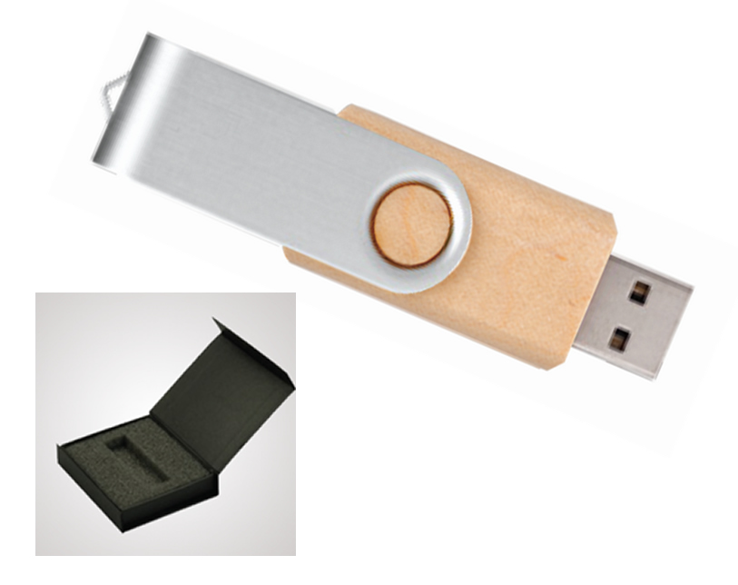 USB 8GB C/ESTUCHE ECOLOGICO APUS018E