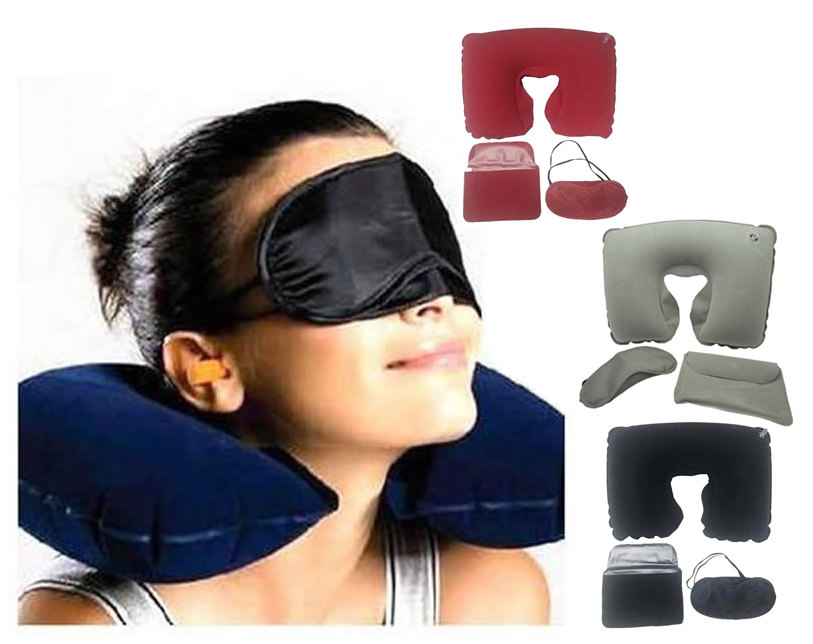 ALMOHADA DE CUELLO CON FUNDA Y ANTIFAZ
